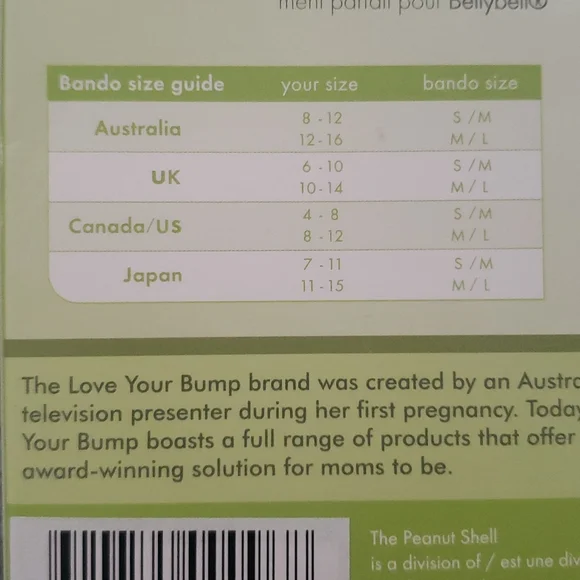 Love Your Bump Seamless Maternity Band Comfy Pregnancy White M L The Peanutshell - Picture 4 of 10